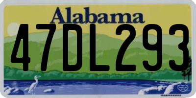 AL license plate 47DL293