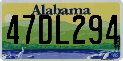 AL license plate 47DL294