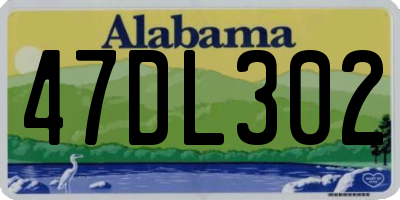 AL license plate 47DL302