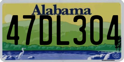 AL license plate 47DL304