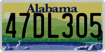 AL license plate 47DL305
