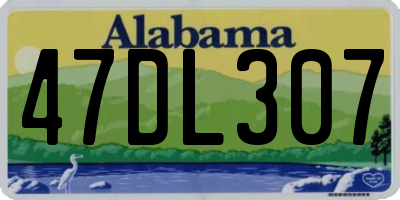 AL license plate 47DL307
