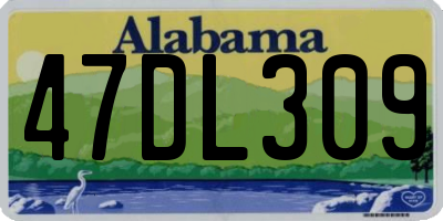 AL license plate 47DL309