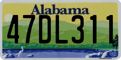 AL license plate 47DL311