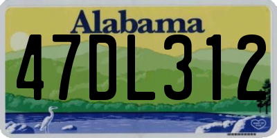 AL license plate 47DL312