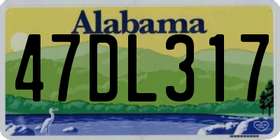 AL license plate 47DL317