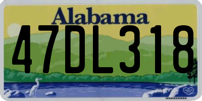 AL license plate 47DL318
