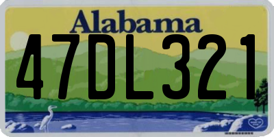 AL license plate 47DL321