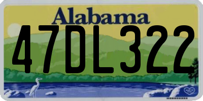 AL license plate 47DL322