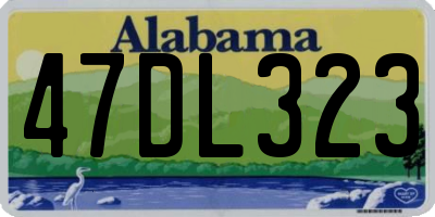 AL license plate 47DL323
