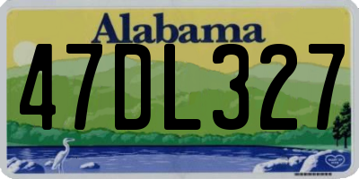 AL license plate 47DL327