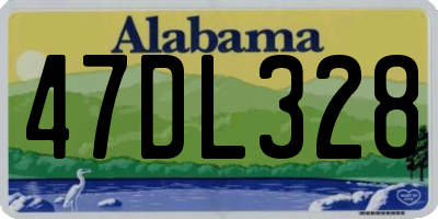 AL license plate 47DL328