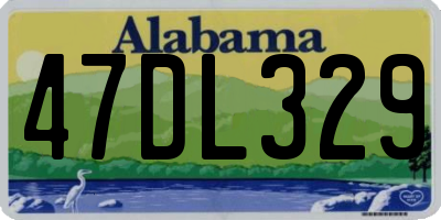 AL license plate 47DL329