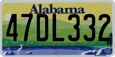 AL license plate 47DL332