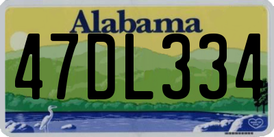 AL license plate 47DL334