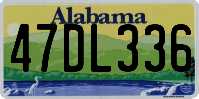 AL license plate 47DL336