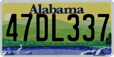 AL license plate 47DL337