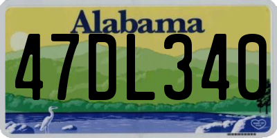AL license plate 47DL340