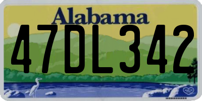 AL license plate 47DL342