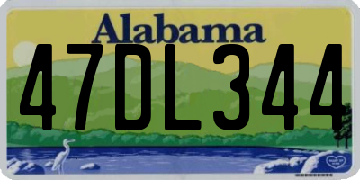 AL license plate 47DL344