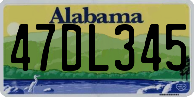AL license plate 47DL345