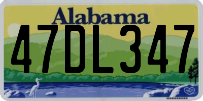 AL license plate 47DL347
