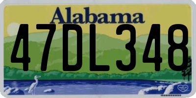AL license plate 47DL348
