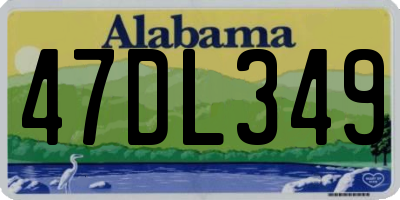 AL license plate 47DL349