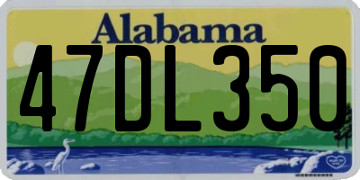 AL license plate 47DL350
