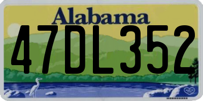 AL license plate 47DL352