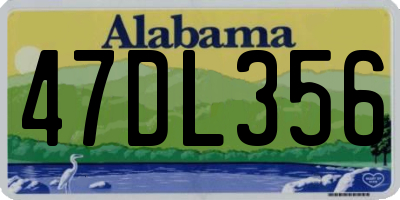 AL license plate 47DL356