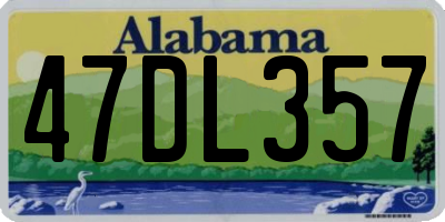 AL license plate 47DL357