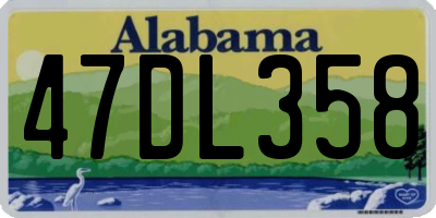 AL license plate 47DL358