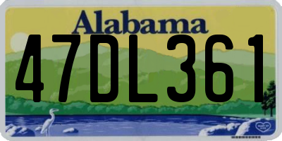 AL license plate 47DL361