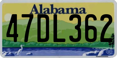 AL license plate 47DL362