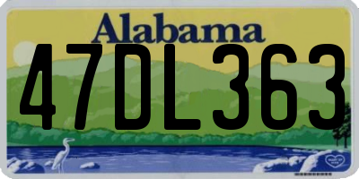 AL license plate 47DL363