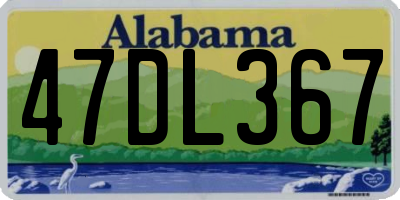 AL license plate 47DL367