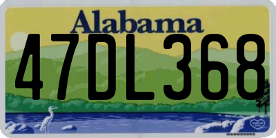 AL license plate 47DL368