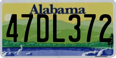 AL license plate 47DL372