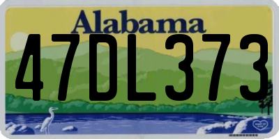 AL license plate 47DL373
