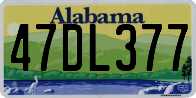 AL license plate 47DL377