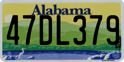 AL license plate 47DL379