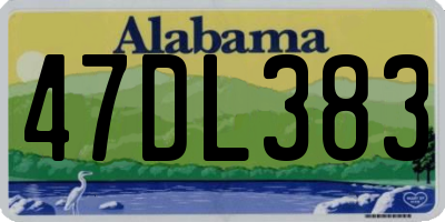 AL license plate 47DL383