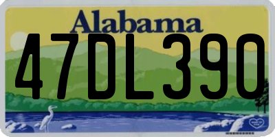AL license plate 47DL390
