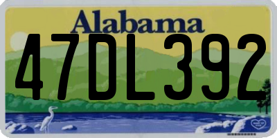 AL license plate 47DL392