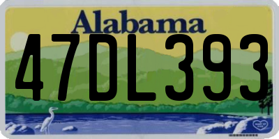 AL license plate 47DL393