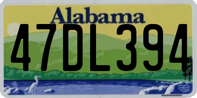 AL license plate 47DL394