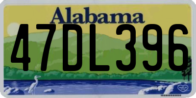 AL license plate 47DL396