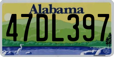 AL license plate 47DL397