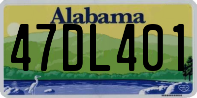 AL license plate 47DL401